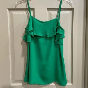 Gianni Bini Vibrant Green Ruffle Camisole
